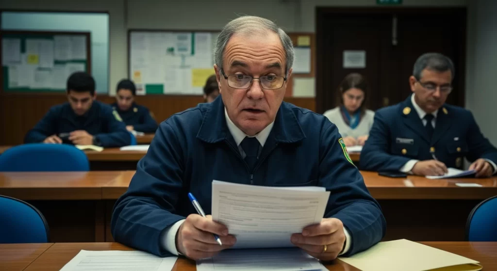 Cena de trabalhador preocupado na agência do INSS com fila ao fundo, refletindo benefício INSS negado por falta de qualidade de segurado